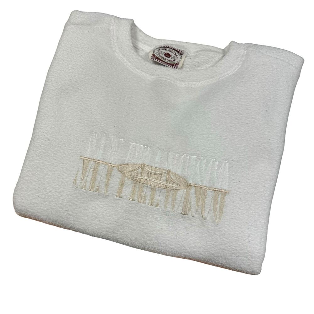 Sweatshirt Men's Small Vintage Fleece San Francisco Embroidered White West Coast